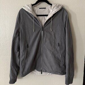 Ermenegildo Zegna Calf Leather Zip up Hoodie Men's Size M/50